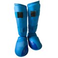 thumbnail image 1 of Tignapoo XL Size Blue Shin Guards for Karate and Combat Sports Training - Durable Leather Protection for Boxing, Muay Thai, and Gym Activities, 1 of 6