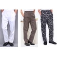 thumbnail image 3 of Men Stripe Plaid Chili Printed Hotel Restaurant Kitchen Chef Work Long Pants, 3 of 10
