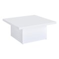 thumbnail image 1 of Coaster Devar Square Engineered Wood Coffee Table in White High Gloss, 1 of 8