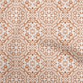 thumbnail image 1 of oneOone Rayon Orange Fabric Asian Block Floral Sewing Craft Projects Fabric Prints By Yard 56 Inch Wide, 1 of 4