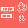 thumbnail image 1 of 4 Pieces Biscuit Shape Die Mold Cake Candy Pieces Xmas Pattern Embossing Slicer Christmas Festival DIY Crafts Pressing Bar Wedding Kitchen Decorating Tools, 1 of 9