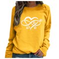 thumbnail image 1 of Hauts à Manches Longues pour Femmes Décontractés Impression Empreintes Raglan Chemises Blouses Hauts Décontractés Longs pour Femmes, 1 of 4