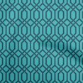 thumbnail image 1 of oneOone Velvet Turquoise Blue Fabric Geometrical Craft Projects Decor Fabric Printed By The Yard 58 Inch Wide, 1 of 4
