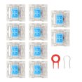 thumbnail image 4 of 10 Pcs Interrupteur de Clavier Mécanique, Interrupteur Bleu DIY Interrupteur de Touche de Remplacement, avec Extracteur d'Arbre + Extracteur de Touche, 4 of 8