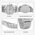 thumbnail image 3 of Quartz Mens Watch, Dual Date Stylish Classic Quartz Stainless Steel Commercial Dress Watch, 3 of 8