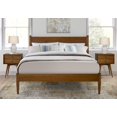 thumbnail image 1 of Mid-century Panel Bed - King Size - castanho Finish, 1 of 9