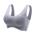 thumbnail image 3 of UPPADA Deal of Day Full Coverage Plus Size Bra Convenient Front Button Bras Cool Liftup Bra Super Gather Wireless Push-Up Bra Lifting Bras Breathable Underwear Bra, 3 of 4
