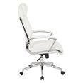thumbnail image 3 of Executive Faux Leather High Back Chair in White with Padded Arms, 3 of 5