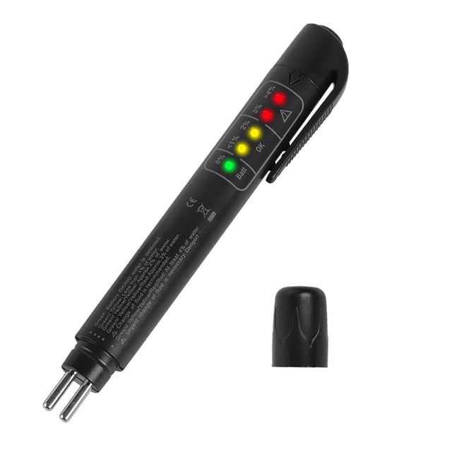 Testeur de Liquide de Frein Stylo de Test de Liquide de Frein Portable avec 5 Indicateurs Led