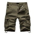 thumbnail image 2 of zanvin Men's Shorts Plus Size Cargo Shorts Multi-Pockets Relaxed Summer Beach Shorts Pants Yellow, 2 of 5