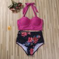 thumbnail image 3 of EYIIYE Women Flower Print Bikini Set High Waist Swimming Suits, 3 of 6
