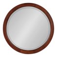 thumbnail image 2 of Kate and Laurel Hogan Farmhouse Mirror, 18 Inch Diameter, Walnut Brown, Modern Round Mirror for Wall, 2 of 7