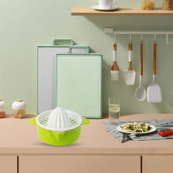 Manual Citrus Juicer, Lemon Orange Squeezer with Strainer Bowl, 6.1x3.35 inch, Green