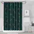 thumbnail image 1 of Ensemble de Rideau de Douche avec Doublure à Boutons-Pression, Mignon Trèfle Feuille Botanique Porte-Bonheur (2) Rideaux de Douche Doublure de Douche Réutilisable, Doublure de Douche Simple en Polyester, 72x72 Pouces, 1 of 4