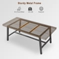 thumbnail image 3 of Table de Salle à Manger de Style Industriel de 70,87 Pouces pour 6-8 avec Cadre Métallique Robuste et Dessus en Bois, Grande Table de Cuisine et de Salle à Manger Bureau d'Ordinateur de Bureau, Bureau d'Écriture Table d'Ordinateur Poste de Travail pour Bureau à Domicile, 3 of 9