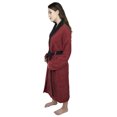 thumbnail image 4 of Women’s 100% Terry Cotton Bathrobe Toweling Gown Robe Two Tone, 4 of 9