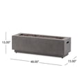 thumbnail image 3 of Deiokin Rectangular Iron Fire Pit 50,000 BTU, 48" Outdoor Propane Fire Pit with Powder-Coated Frame for Patio, 3 of 9