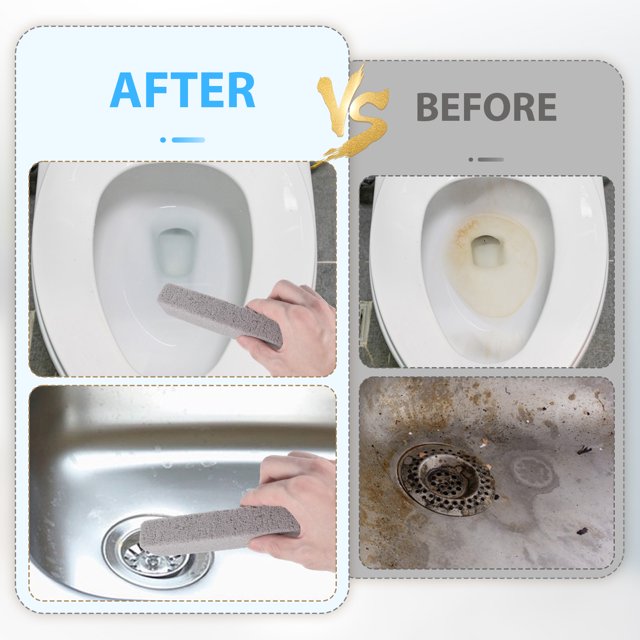 stanreset 4 Pcs Pierre Ponce à Dureté Modérée pour Récurage et Désinfection des Toilettes 4 Pcs 1Ensemble