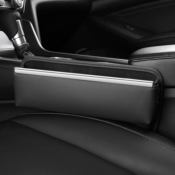 Car Seat Gap Filler Organizer Storage Box, Multifunctional Console Side Catcher for Phone Sunglasses, Leather ABS Seat Crevice Storage, Universal Interior Accessory