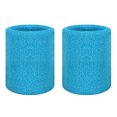thumbnail image 1 of GOGO 2 Pcs Bracelet en Tissu Éponge Bracelet Athlétique pour Gym Sports Cambridge Bleu, 1 of 7