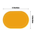 thumbnail image 3 of Yhmxh Solid Color Leather Western Dining Mat Oil-Proof Dining Table Mat Hotel Home Dining Mat Non-Slip Bowl Mat Oval Insulation Mat Home and Kitchen kitchen Accessories kitchen Essentials, 3 of 5