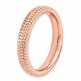 thumbnail image 3 of Bague Plaquée Rose en Argent Sterling Stackable Expressions Taille 6, 3 of 3