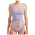 thumbnail image 1 of Lixiuxyad Basic Tank Tops Women Sexy Square Neck Tank Top Summer Going Out Basic Shirt, 1 of 4