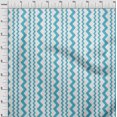 thumbnail image 4 of oneOone Viscose Jersey Light Blue Fabric Vertical Chevron Sewing Craft Projects Fabric Prints By Yard 60 Inch Wide, 4 of 4