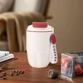 thumbnail image 1 of Birdeem Tasse de Voyage pour Café, Tasse à Café Isolée avec Couvercle et Poignée de Transport, Tasse de Voyage Anti-Déversement, Tasse Réutilisable en Acier Inoxydable Garde le Froid et le Chaud, Convient à la Voiture, au Quotidien, au Voyage (Beige, 3.1x5.5 Po), 1 of 6