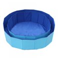 thumbnail image 1 of LEEYNEER Collapsible Pet Dog Bath Pool Kiddie Pool Hard Plastic Foldable Bathing Tub PVC Outdoor Pools Blue, 1 of 7