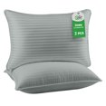 thumbnail image 1 of Gogreen 2 Pack Pillows for Bed, Standard Size Pillows Insert for Side and Back Sleepers, Soft Down Alternative Microfiber Filled Extra Firm Pillows, 20 x 26 Inches - Gray, 1 of 4