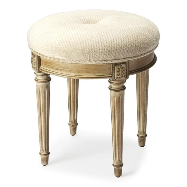 Butler Home Decorative Vanity Stool Driftwood Finish