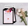 thumbnail image 4 of Inkdotpot Bridal Wedding Shower Bachelorette Party Bulk Blank Square Fill In Gift Ideas 50FloralBingoGameCards, 4 of 7
