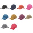 thumbnail image 4 of Cotton Baseball Cap Solid Color Dome Replacement Breathable Stylish Casual Easy Matching Outdoor Adjustable Sunproof Hat Headgear Light Grey, 4 of 9
