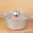 thumbnail image 4 of Plat Rond en Aluminium Jetable avec Couvercle 10x3,5 Po Capacité 3 L Contenant Alimentaire pour Cuisson Pâtisserie et Rangement Lot de 2, 4 of 9