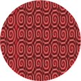 thumbnail image 1 of Ahgly Company Tapis Rond Lavable en Machine Intérieur Transitionnel Rouge Tomate, 6 Pieds Rond, 1 of 7