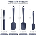 thumbnail image 2 of U-Taste 480°F High Heat Resistant Silicone Spatula Set of 4, BPA-Free Food Grade Kitchen Cooking Baking Mixing One Piece Seamless Flexible Rubber Scraper for Nonstick Cookware (Midnight Blue), 2 of 9