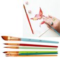 thumbnail image 1 of Watercolor Paint Brush Set, Ergonomic Handle Painting Brushes High Toughness Easy Control Portable 6pcs  For, 1 of 8