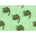 thumbnail image 1 of Ahgly Tapis Rectangulaire Lavable en Machine Vert Transitionnel, 6 Pieds x 9 Pieds, 1 of 7