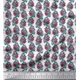 thumbnail image 1 of Soimoi Polyester Crepe Fabric Leaves & Floral Block Fabric Prints by Yard 52 Inch Wide, 1 of 4