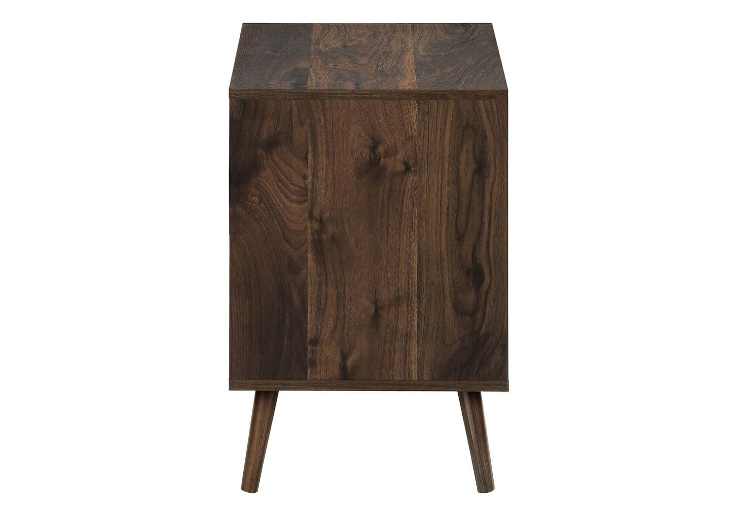 Monarch Specialties Table D'appoint, Bout, Table D'appoint, Petit, Rangement, Lampe, Stratifié Noyer, Moderne