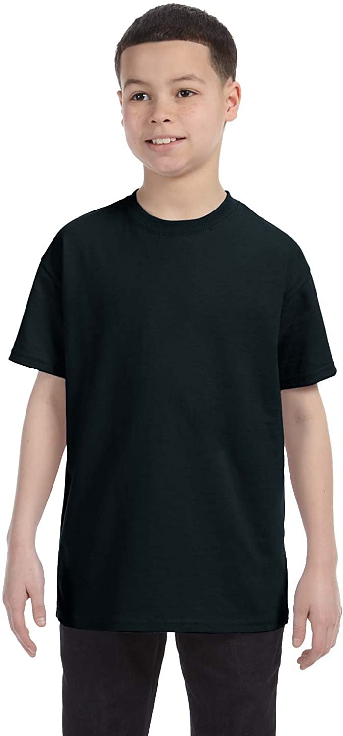 Gildan Heavy Cotton Youth 5.3 oz. T-Shirt, Large, BLACK