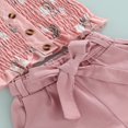 thumbnail image 4 of Little Girls Short Sleeve Tank Tops Ripped Denim Shorts Pants 2PCS Outfits Set, 4 of 6