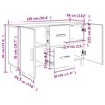 thumbnail image 4 of vidaXL Sideboard White 100x36x60 cm Engineered Wood, 4 of 5