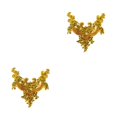 thumbnail image 4 of maskred Beautiful And Easy To Rhinestones Applique Sew On Beads Trim Patches Versatile Beautiful And Elegant yellow 2Set, 4 of 6