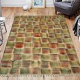 thumbnail image 4 of Casavani Cotton Handblock Printed Dhurrie Green Hallway Runner Area Rug Outdoor Rug 2.6x4 feet, 4 of 4