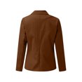 thumbnail image 3 of Innerwin Blazers Solid Color Women Cardigan Jacket Work Shawl Neck Slim Fit Business Jackets Brown XL, 3 of 6