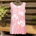 thumbnail image 4 of UPPADA Camisoles d'Été pour Femmes Col Rond Coupe Ample T-Shirts Décontractés Mode Sans Manches Vêtements de Plage Ourlet Fluide Chandails à Enfiler Hauts Plage Boho Vêtements Vos Commandes Passées Récemment par Moi Rose,G, 4 of 5