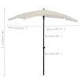 thumbnail image 4 of vidaXL Parasol de Jardin avec Mât 200x130 cm Sable, 4 of 4