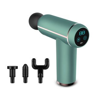 Amdohai Mini Massage avec 4 Têtes de massage 32 Vitesses Portable masseur musculaire profond Contrôle de la douleur musculaire USB Massager électrique rechargeable pour salle de gymnastique Accueil